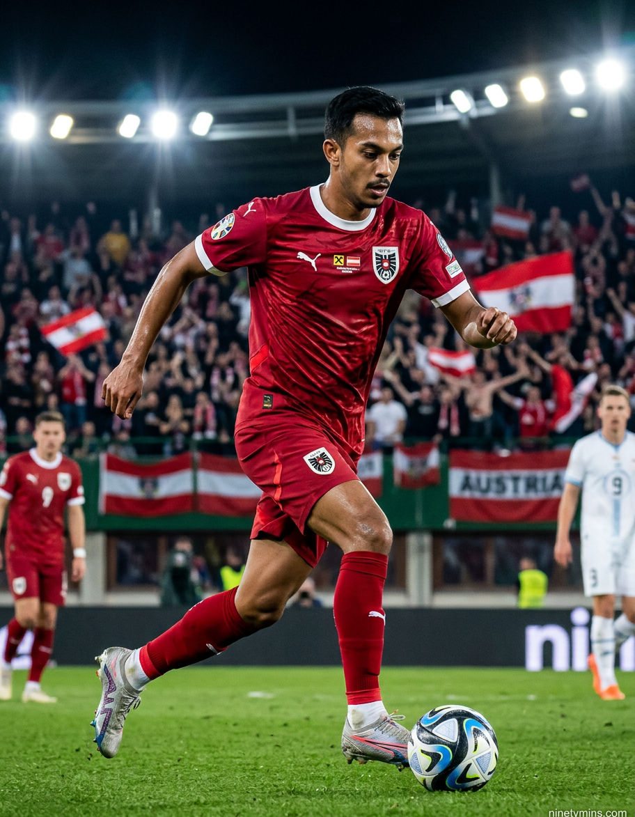 Fan in Austria jersey — NinetyMins Goal AI