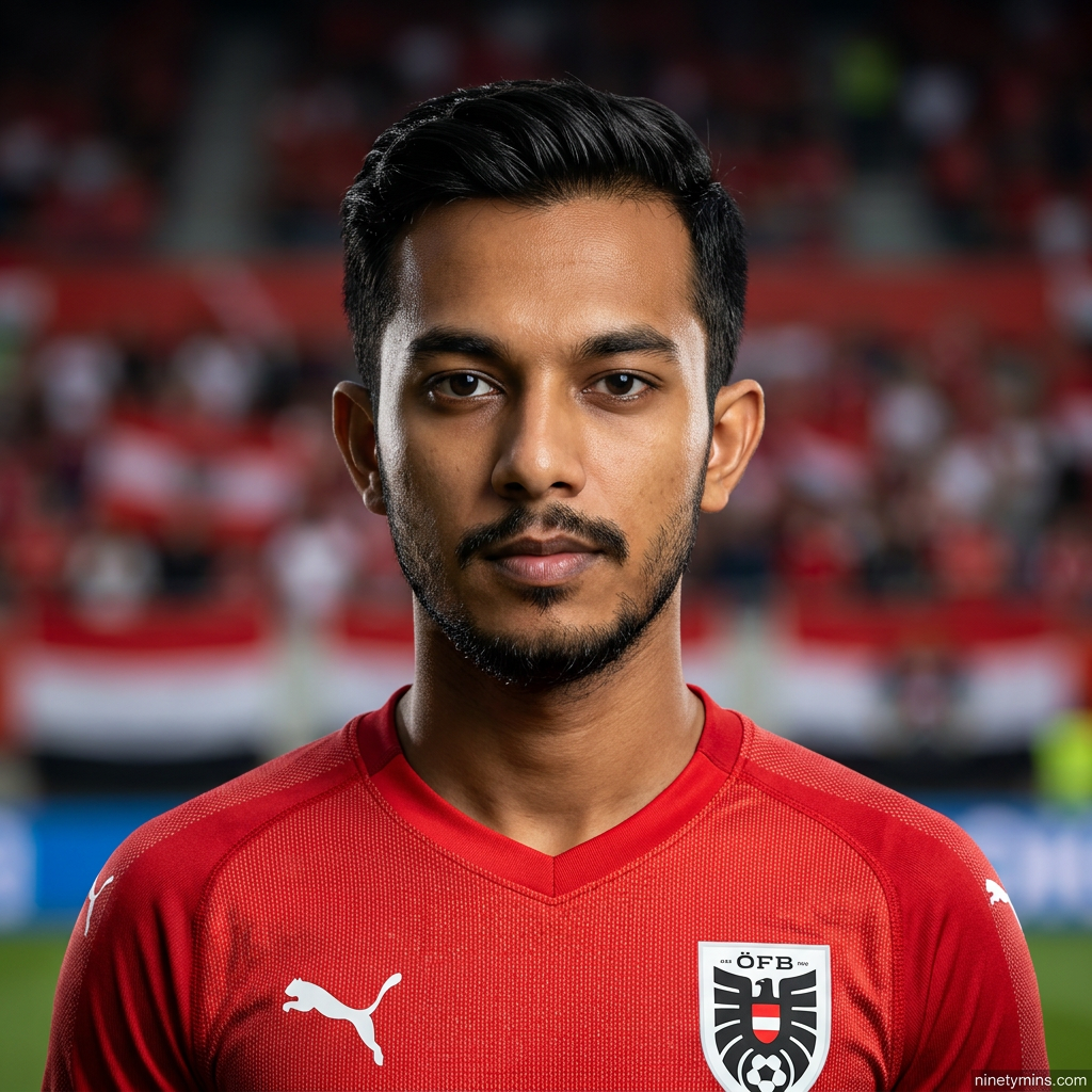 Fan in Austria jersey — NinetyMins Goal AI