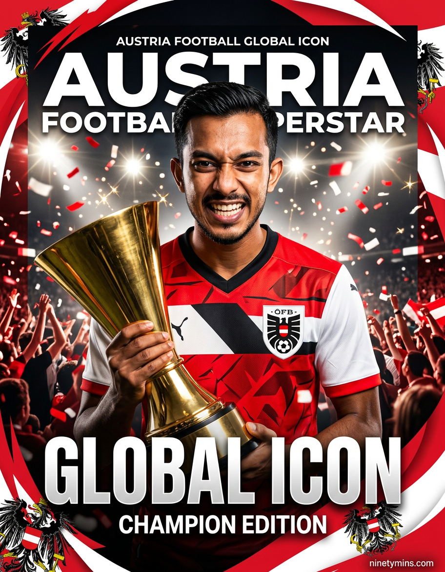 Fan in Austria jersey — NinetyMins Goal AI