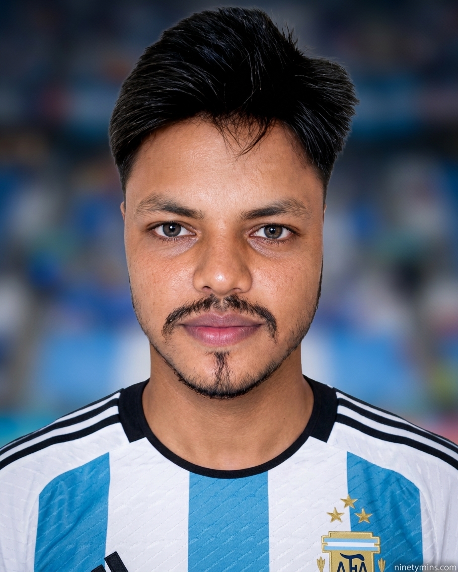 Fan in Argentina jersey — NinetyMins Goal AI