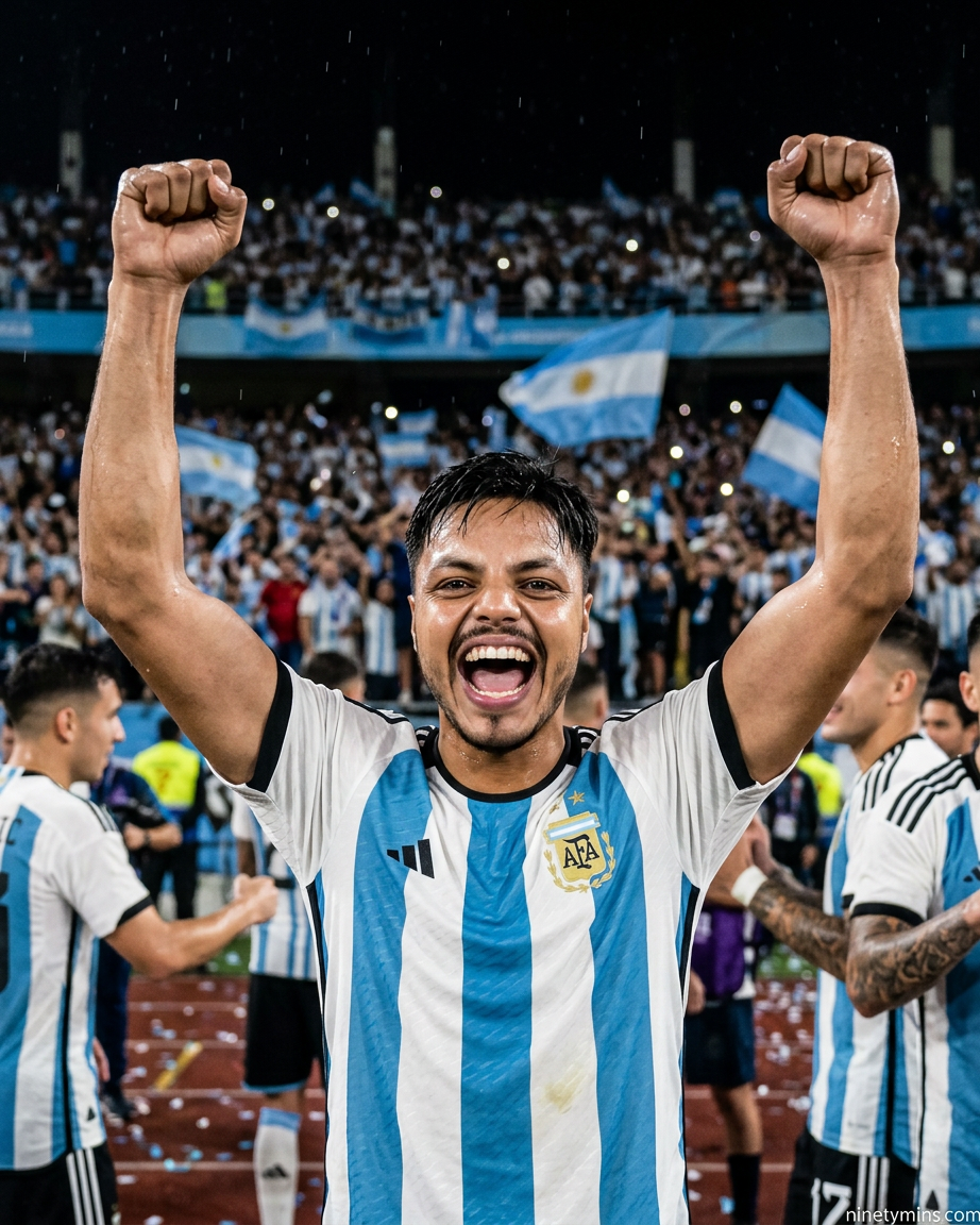 Fan in Argentina jersey — NinetyMins Goal AI