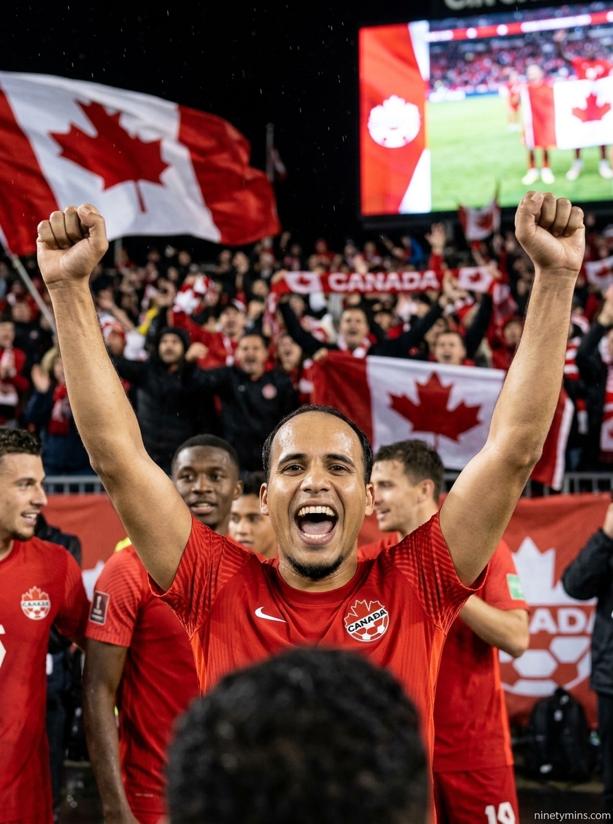 Fan in Canada jersey — NinetyMins Goal AI