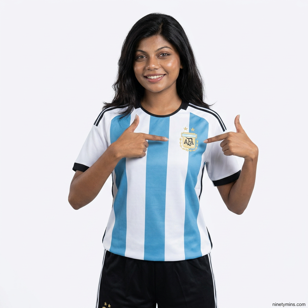 Fan in Argentina jersey — NinetyMins Goal AI