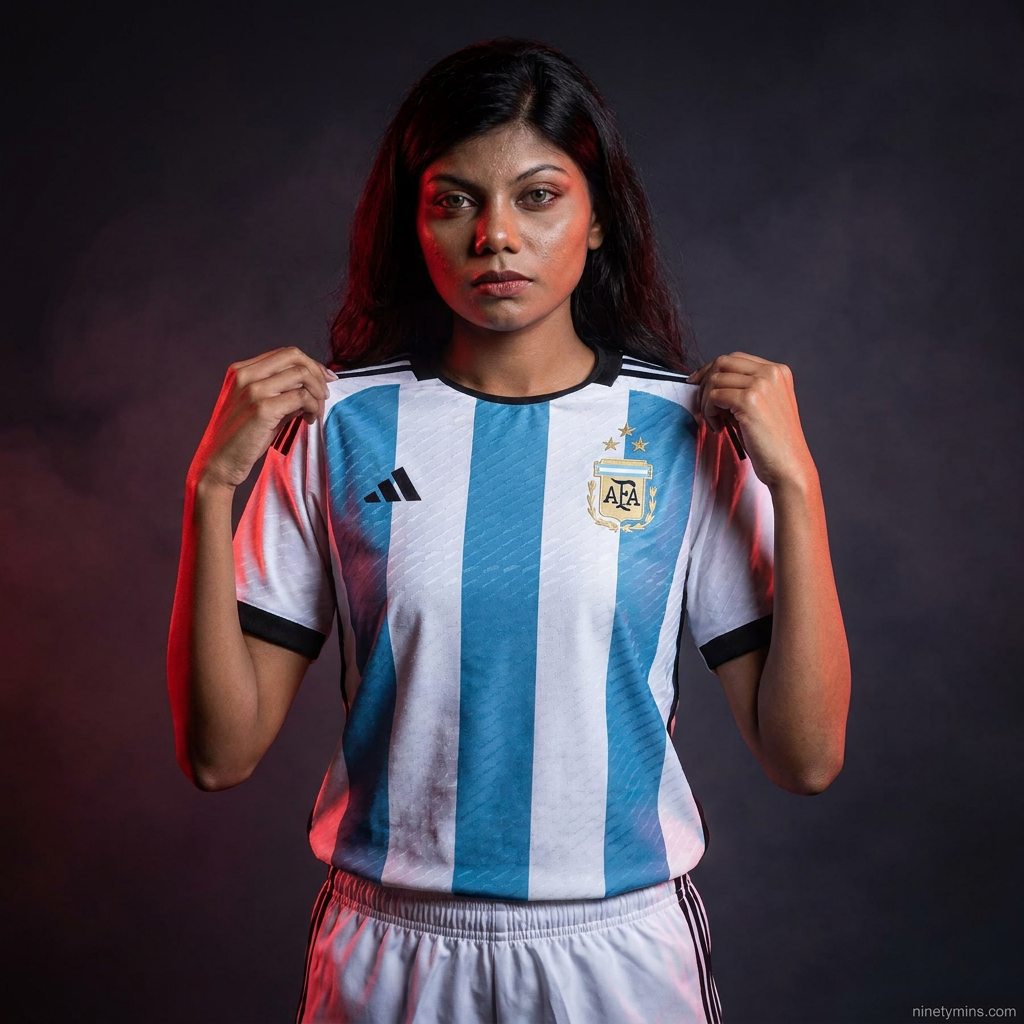 Fan in Argentina jersey — NinetyMins Goal AI