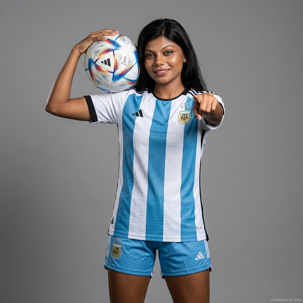 Fan in Argentina jersey — NinetyMins Goal AI