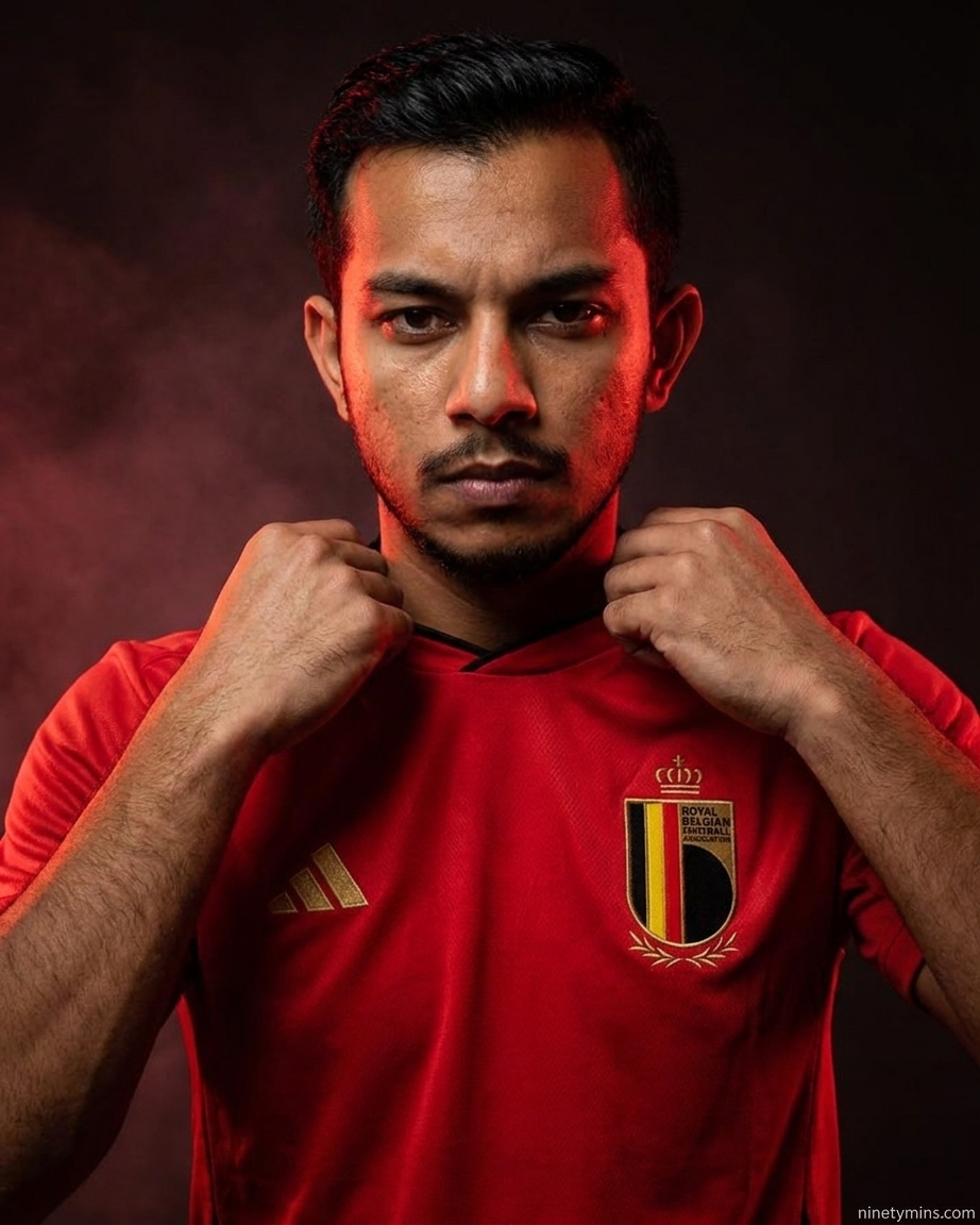 Fan in Belgium jersey — NinetyMins Goal AI