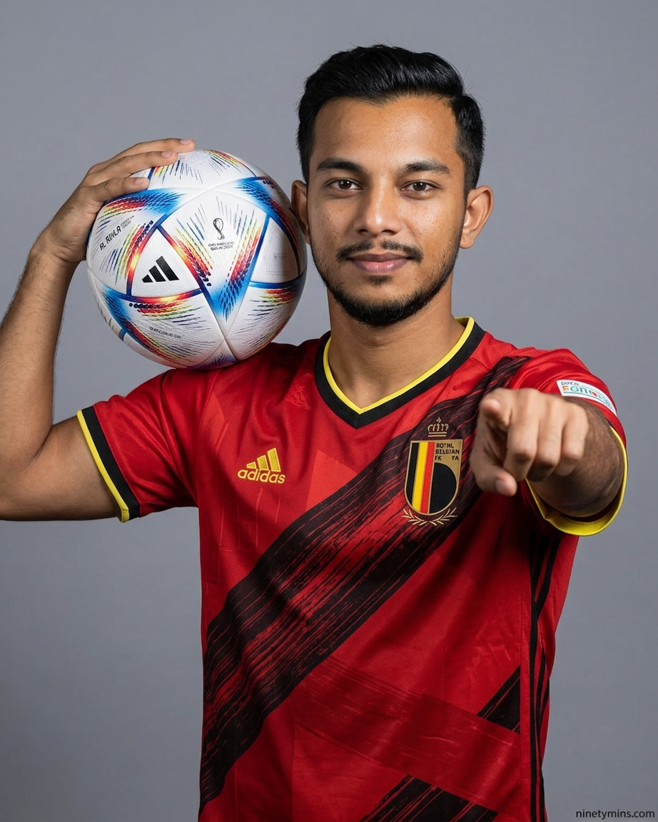 Fan in Belgium jersey — NinetyMins Goal AI