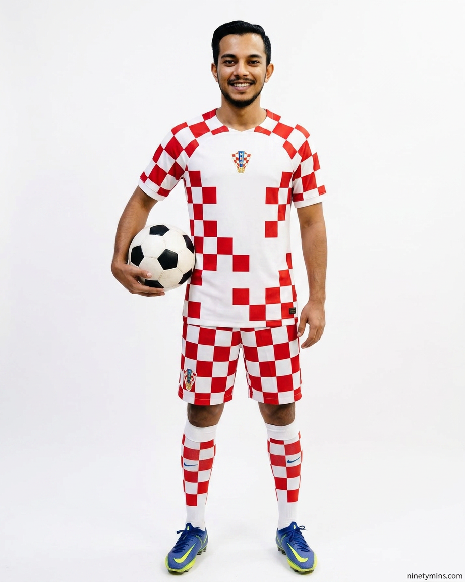Fan in Croatia jersey — NinetyMins Goal AI