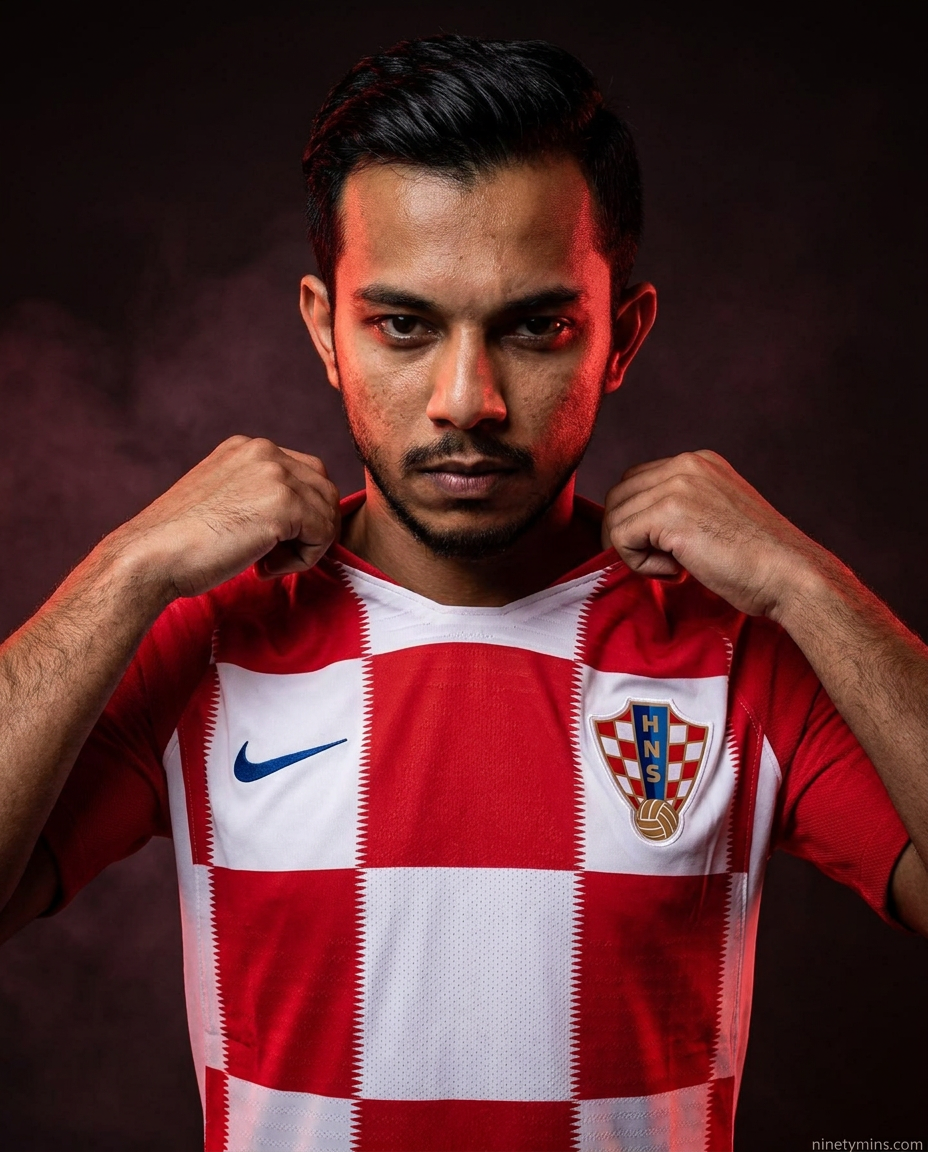 Fan in Croatia jersey — NinetyMins Goal AI
